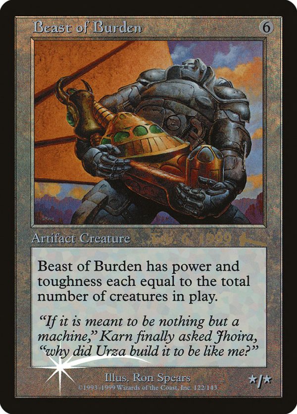 Beast of Burden [Urza s Legacy Promos] For Discount