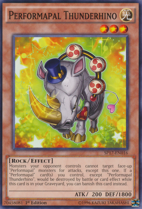 Performapal Thunderhino [SP17-EN016] Common Cheap