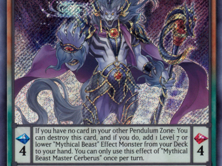 Mythical Beast Master Cerberus [MP18-EN185] Secret Rare on Sale