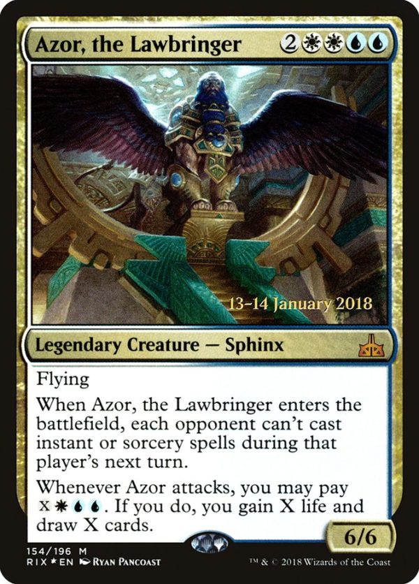 Azor, the Lawbringer [Rivals of Ixalan Prerelease Promos] Cheap