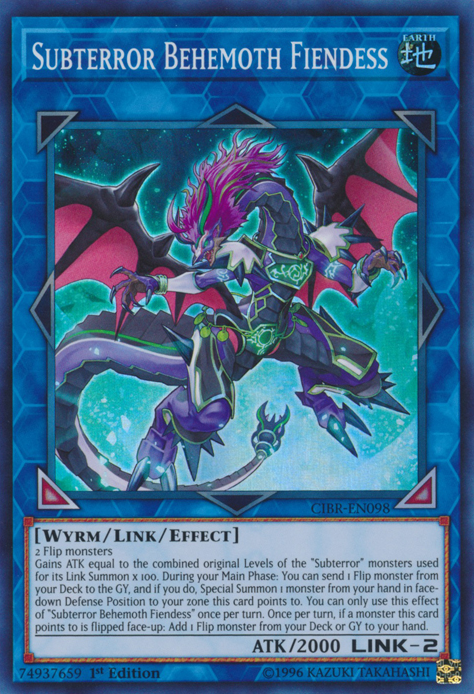 Subterror Behemoth Fiendess [CIBR-EN098] Super Rare For Discount